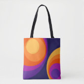 Colorful retro Circles Design Tasche (Vorderseite)