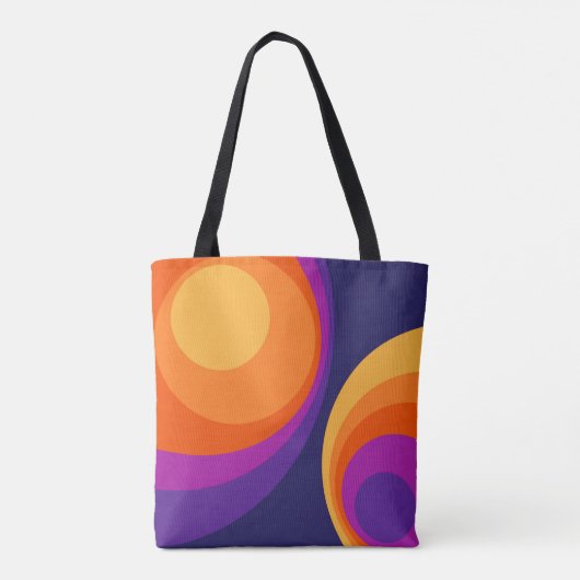 Colorful retro Circles Design Tasche (Rückseite)