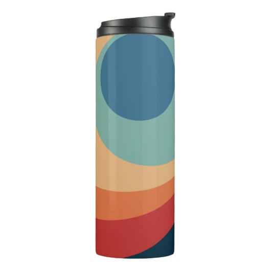Colorful retro Circles Design Thermosbecher (Nach links gedreht)