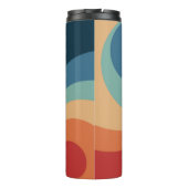 Colorful retro Circles Design Thermosbecher (Rückseite)