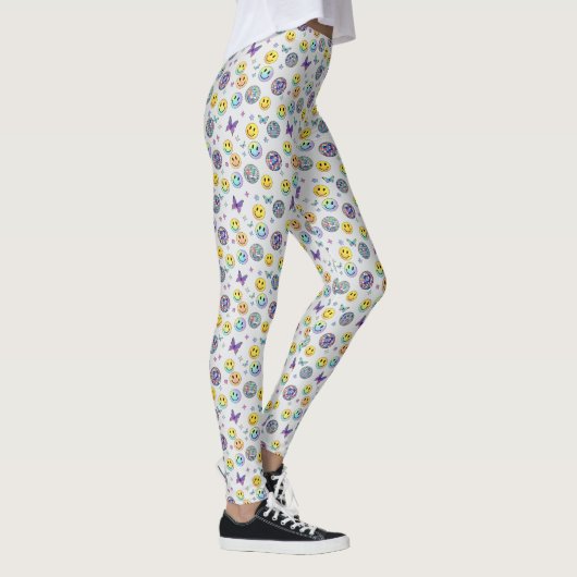 Colorful Retro Disco Pattern Leggings (Rechts)