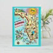 Colorful Retro Florida 5x7 Big Postcard  Karte (Stehend Vorderseite)