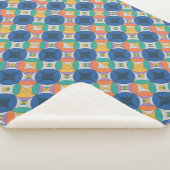 colorful retro geometric pattern sherpadecke (3/4)