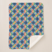 colorful retro geometric pattern sherpadecke (Vorderseite)