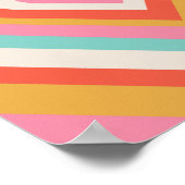 Colorful Retro Hearts with Sparkles | Valentine Poster (Ecke)