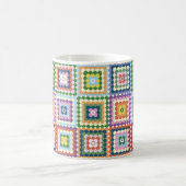 Colorful Retro Mid-Century Mid-Mod Crochet Blossom Kaffeetasse (Mittel)