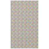 Colorful Retro Mid-Century Mid-Mod Crochet Blossom Tischdecke (Vorderseite)