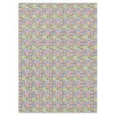 Colorful Retro Mid-Century Mid-Mod Crochet Blossom Tischdecke (Vorderseite)