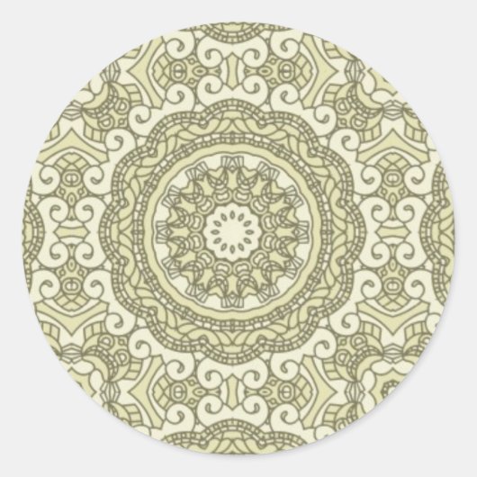 Colorful retro pattern background 6 runder aufkleber (Vorderseite)