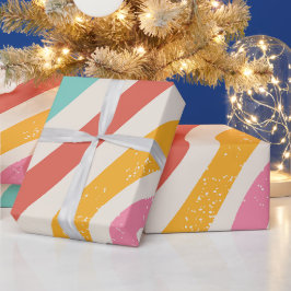 Colorful Retro Patterned Geschenkpapier