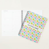 Colorful Retro Snowflakes Christmas Custom Name Planer (Anzeige)