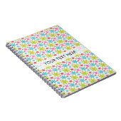 Colorful Retro Snowflakes Christmas Custom Notizblock (Rechte Seite)