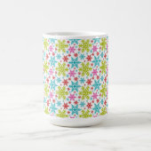 Colorful Retro Snowflakes Christmas Kaffeetasse (Mittel)