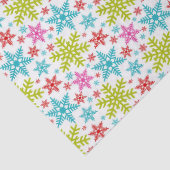 Colorful Retro Snowflakes Christmas Seidenpapier (Detail)