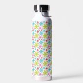Colorful Retro Snowflakes Christmas  Trinkflasche (Links)