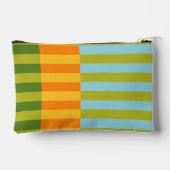 Colorful Retro Stripes Taco with Name Zubehörtasche (Rückseite)