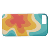 Colorful retro style swirl design Case-Mate iPhone hülle (Rückseite (Horizontal))