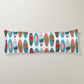 Colorful Retro Surfboards Pattern Seitenschläferkissen (Rückseite)