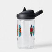 Colorful Retro Surfboards Pattern Trinkflasche (Links)