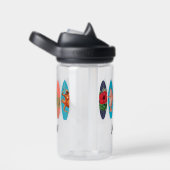 Colorful Retro Surfboards Pattern Trinkflasche (rechts)