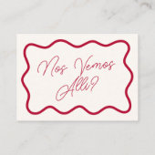 Colorful Retro Wavy Frame Spanish Wedding RSVP Begleitkarte (Rückseite)