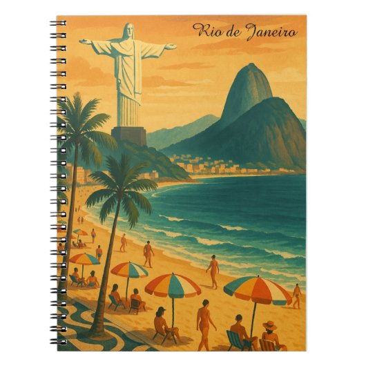 Colorful Rio de Janeiro Brasilien Copacabana Beach Notizblock (Vorderseite)