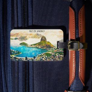 Colorful Rio de Janeiro Brasilien Stadt Malerei Gepäckanhänger