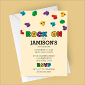 Colorful Rock Climbing Birthday Invitation Einladung