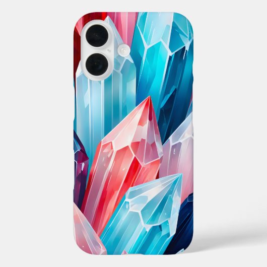 Colorful Rock Crystal Art iPhone Case (Rückseite)