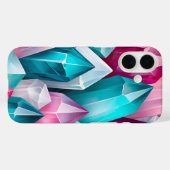 Colorful Rock Crystal Art iPhone Case (Rückseite (Horizontal))