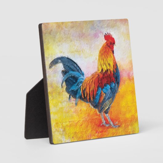 Colorful Rooster Fotoplatte (Vorderseite)