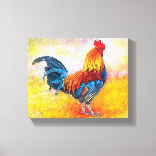 Colorful Rooster Leinwanddruck (Vorderseite)