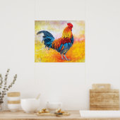 Colorful Rooster Poster (Küche)