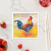 Colorful Rooster Serviette (Beispiel)