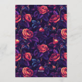 Colorful Rose Fantasy Wife’S Birthday Einladung (Rückseite)