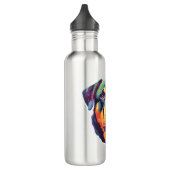 Colorful Rottweiler Head Edelstahlflasche (Links)