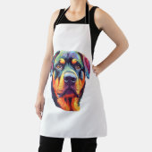 Colorful Rottweiler Head Schürze (InSitu)