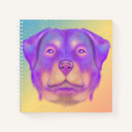 Colorful Rottweiler Notizblock