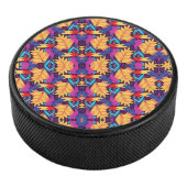 Colorful round object with a vibrant geometric  eishockey puck (3/4)