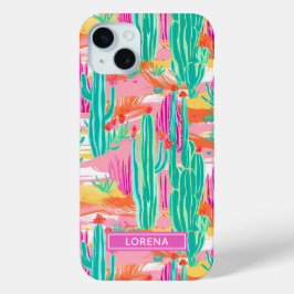 Colorful Saguaro Cacti Personalized Case-Mate iPhone Hülle