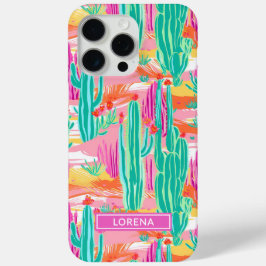 Colorful Saguaro Cacti Personalized Case-Mate iPhone Hülle