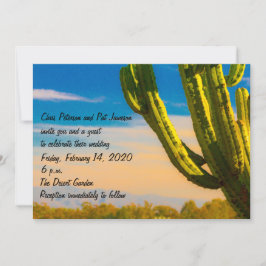 Colorful Saguaro Cactus Wüste Wedding Einladung