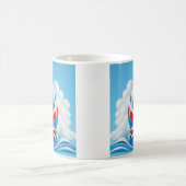 Colorful Sailboat Adventure Kaffeetasse (Mittel)