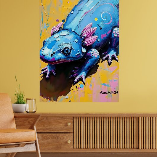 Colorful Salamander Wall Art – Endangered Amphibia Poster (Wohnzimmer 2)