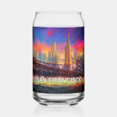 Colorful San Francisco Skyline Dosenglas (Rückseite)