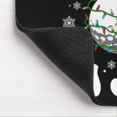 Colorful Santa Hat Lights Funny Golf Lover Christm Mousepad (Ecke)