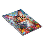 Colorful Savannah Cat Notizblock (Rechte Seite)