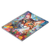Colorful Savannah Cat Notizblock (Linke Seite)