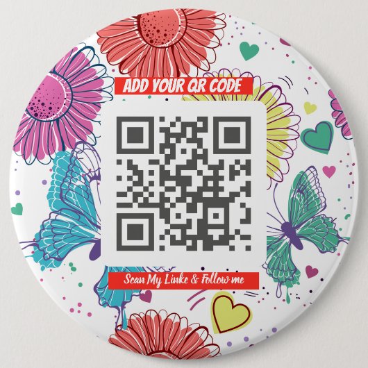 Colorful Scan Me QR Button (Vorderseite)