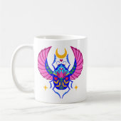 Colorful Scarab Folklorekunst Tasse (Links)